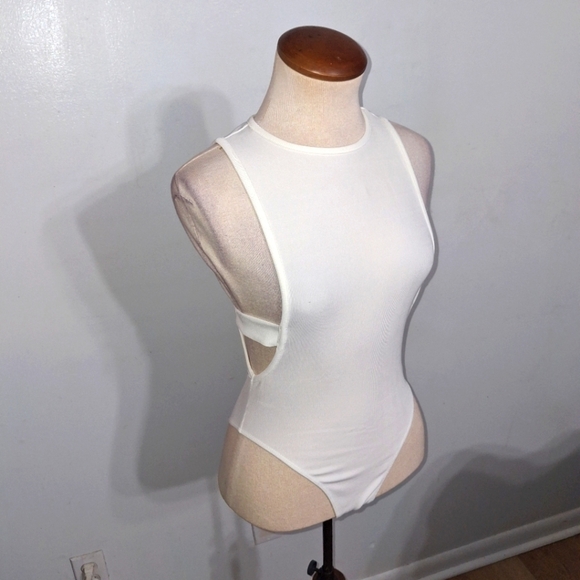 Forever 21 Tops - Soft White/ Sexy Sides/Bodysuit- W Sz Small